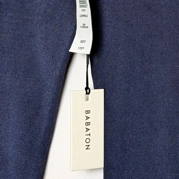 NWT BABATON Leopold  Long Sleeve Dress Blue Aritzia - Picture 11 of 13